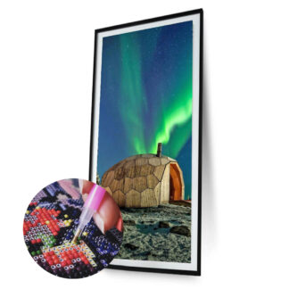 Loov_Disain_Teemant_Mosaiik_teemantpusle_Igloo_virmalistega_50x110cm