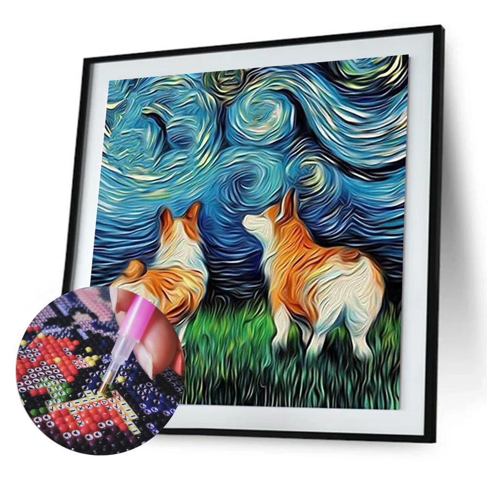 Loov_Disain_Teemant_Mosaiik_teemantpusle_Koerad_Corgid_30x30cm Loov_Disain_Teemant_Mosaiik_teemantpusle_Koerad_Corgid_30x30cm
