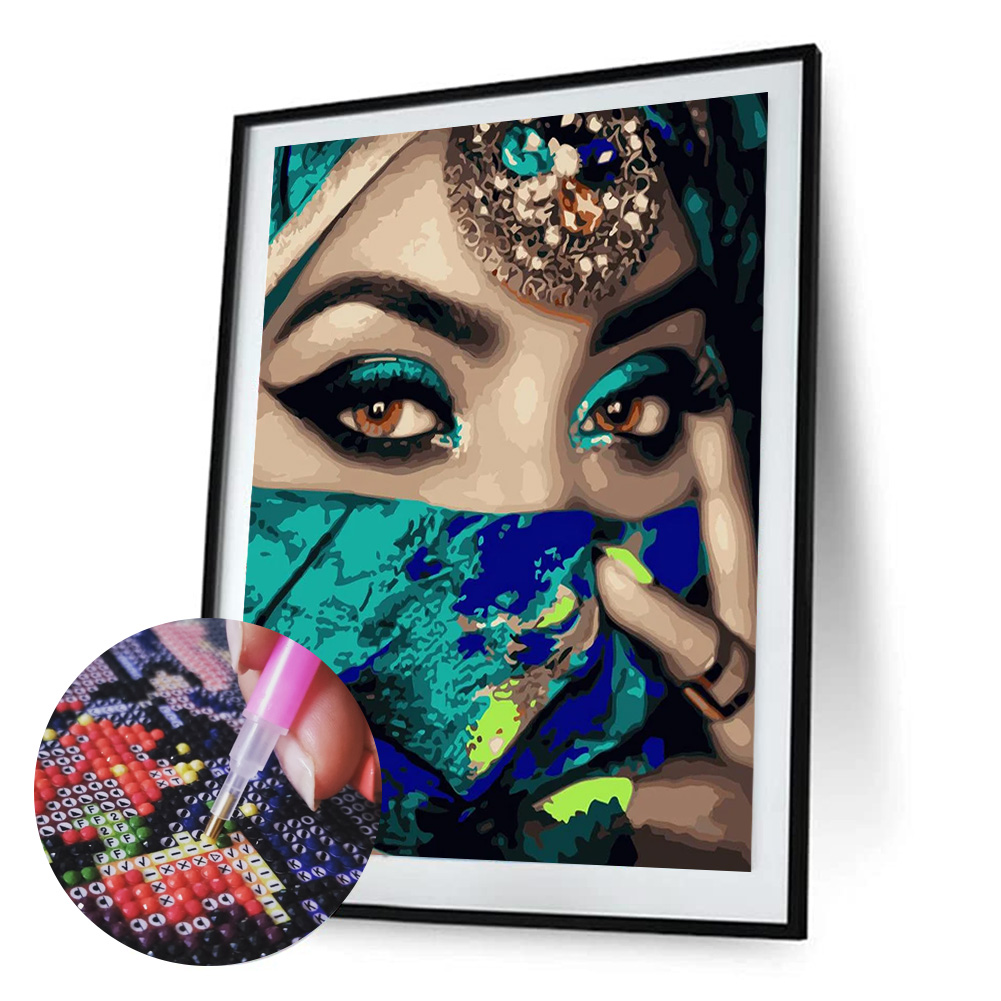 Loov_Disain_Teemant_Mosaiik_teemantpusle_Naine_ratikuga_30x40cm Loov_Disain_Teemant_Mosaiik_teemantpusle_Naine_ratikuga_30x40cm