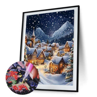 Loov_Disain_Teemant_Mosaiik_teemantpusle_joululinn_40x50cm